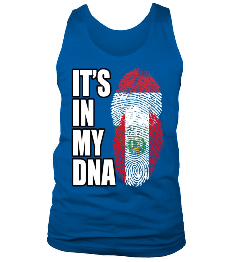 Hungarian And Peruvian Mix Heritage DNA Flag Tank Top Unisex