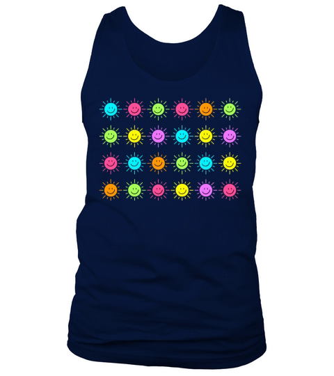 Neon Happy Sun - Multicolor Tank Top Unisex