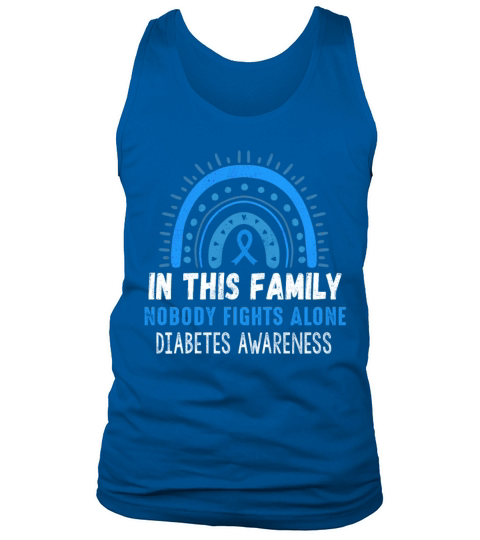 Rainbow Blue November Diabetes Awareness Family Tank Top Unisex