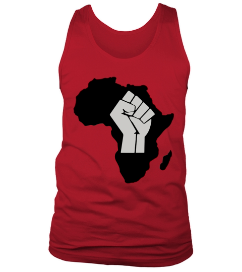 Raised Fist Black Power Africa African T-Shirt Tank Top Unisex