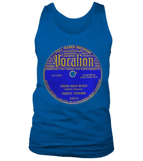 Robert Johnson 78 RPM Record Label Cross Road Blues Tank Top Unisex