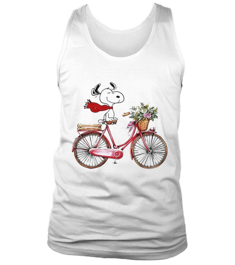 Snoopy riding bicycle Tank Top Unisex