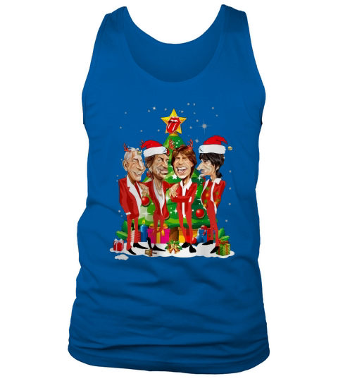 The Rolling Stone Santa Christmas Tree shirt Tank Top Unisex