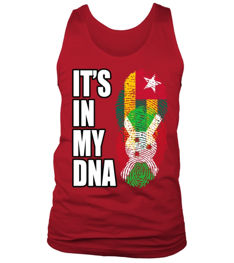 Togolese And Burundian Mix Heritage DNA Flag Tank Top Unisex