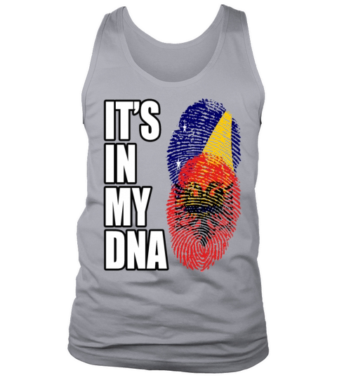 Tokelauan And Albanian Mix Heritage DNA Flag Tank Top Unisex