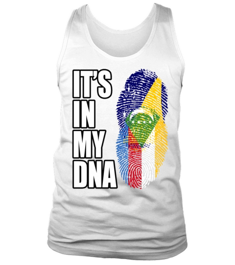 Tokelauan And Comoran Mix Heritage DNA Flag Tank Top Unisex