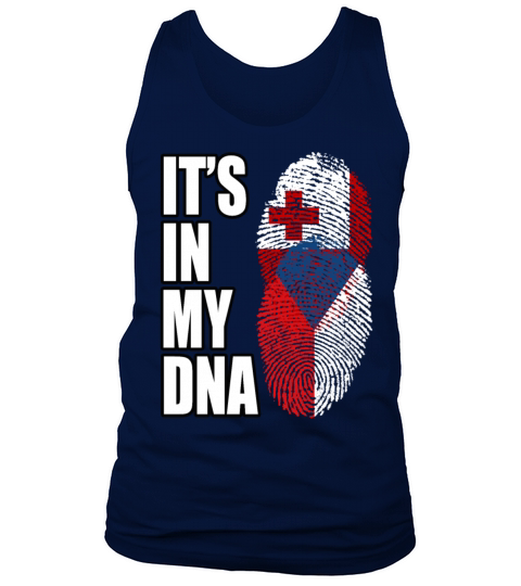 Tongan And Czech Mix Heritage DNA Flag Tank Top Unisex