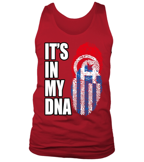 Tunisian And Greek Mix Heritage DNA Flag Tank Top Unisex
