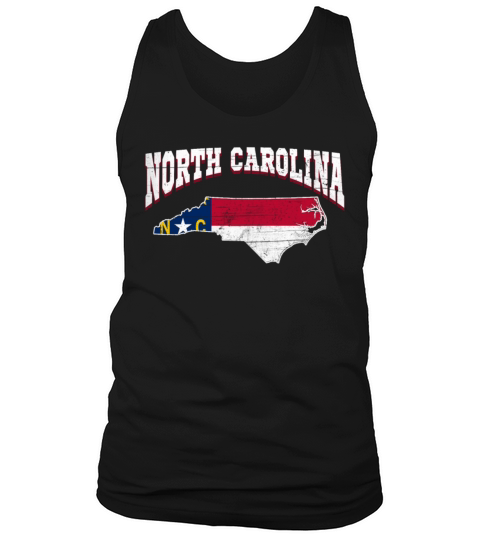 US America State Flag Land Map North Carolina Tank Top Unisex