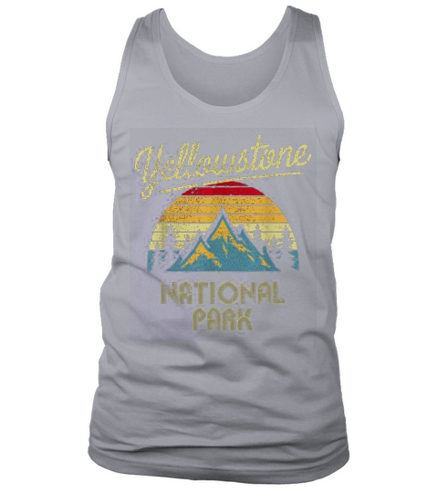 Vintage Retro Yellowstone Mountain National Park shirt Tank Top Unisex