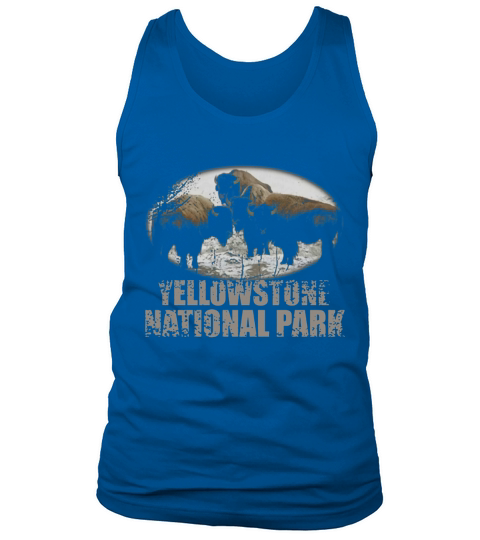 YELLOWSTONE NATIONAL PARK Bison Buffalo Hiking Vintage Shirt Tank Top Unisex