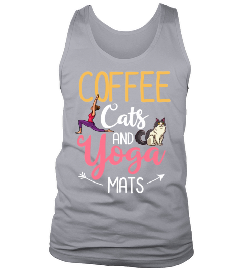 Yoga Cat Beginner Workout Poses Quotes Meditation Tank Top Unisex