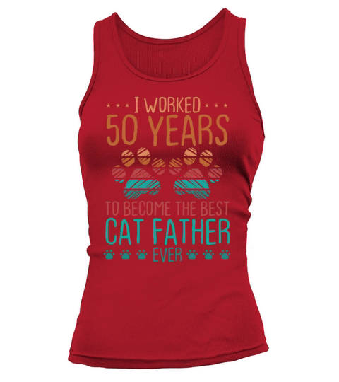 50 Year Old Dad 50 Years Cat Father 50th Birthday Tank top Woman