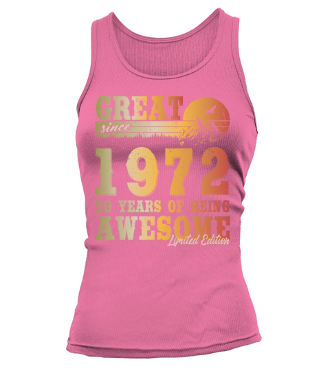 50th birthday vintage 1972 great since 1972 Tank top Woman