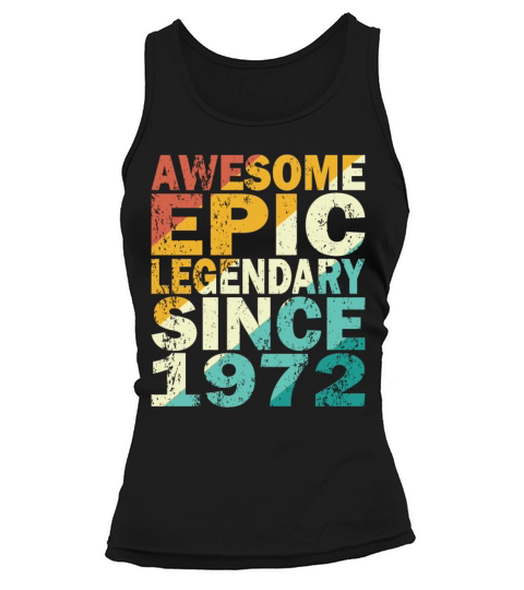 50th birthday vintage 1972 legendary since 1972 Tank top Woman