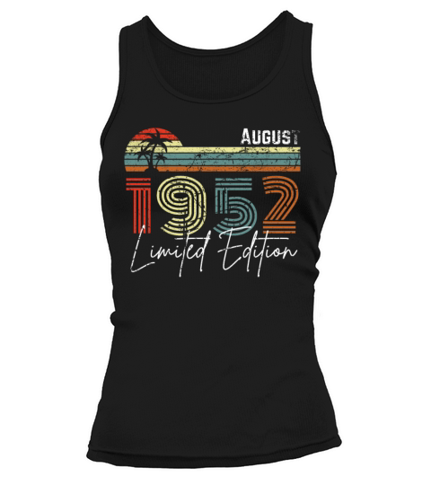 70 Years August 1952 Vintage Limited Edition Tank top Woman