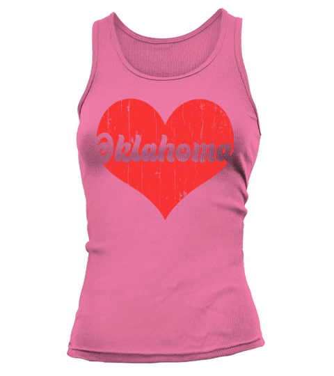America Citizen US State Flag Heart Love Oklahoma Tank top Woman