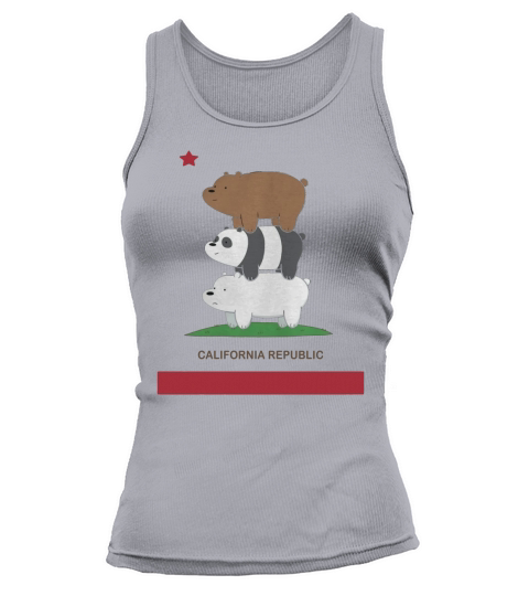 CN We Bare Bears California Flag Stack Graphic T-Shirt Tank top Woman