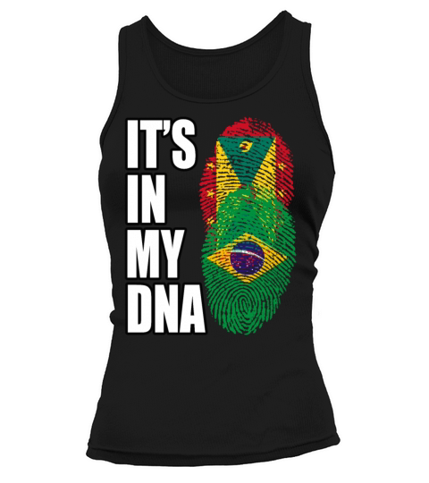Grenadian And Brazilian Mix Heritage DNA Flag Tank top Woman