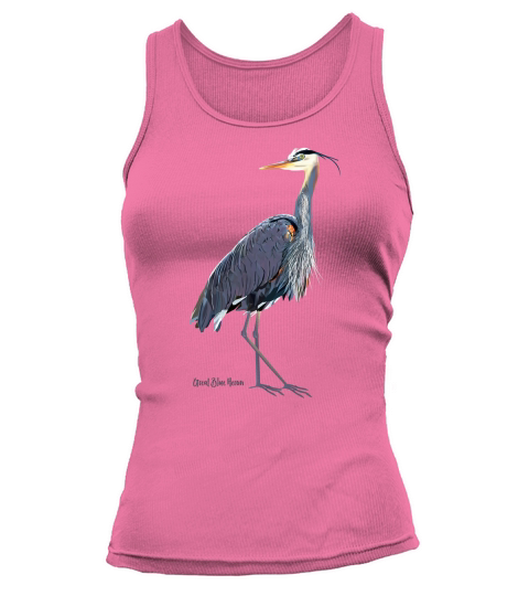 Heron T-Shirt Graphic Wildlife Bird Tee Tank top Woman