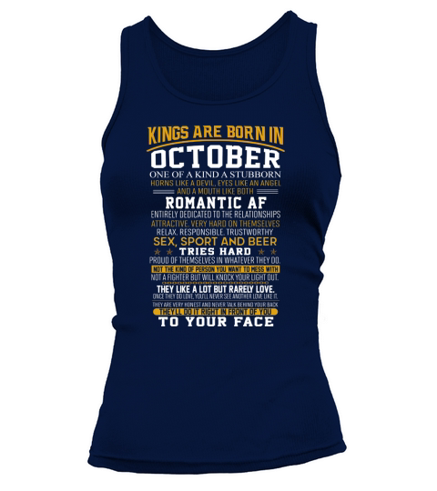 kings are born in october Tank top Woman