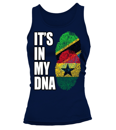 Tanzanian And Ghanaian Vintage Heritage DNA Flag Tank top Woman