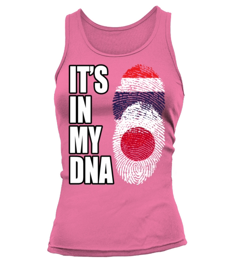 Thai And Japanese Vintage Heritage DNA Flag Tank top Woman