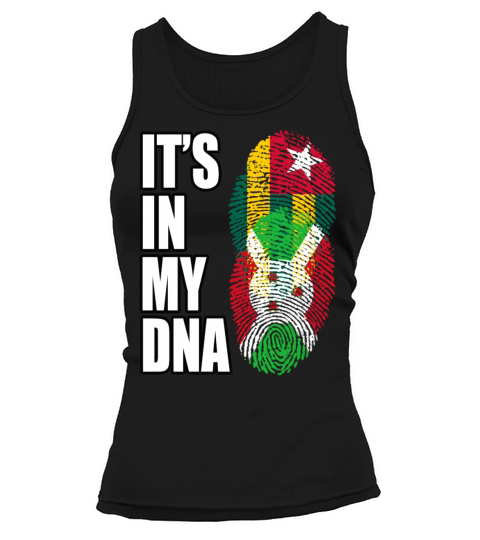 Togolese And Burundian Mix Heritage DNA Flag Tank top Woman