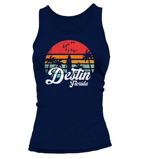 Vintage Destin Florida Surfing Retro Surf Cool Tank top Woman