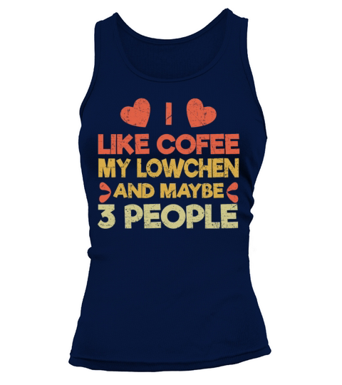 Vintage Pet Dog Like Coffee Love Lowchen Tank top Woman