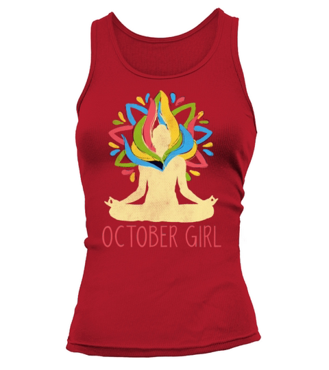 Yoga Mandala Meditation Birth Born Month October Tank top Woman