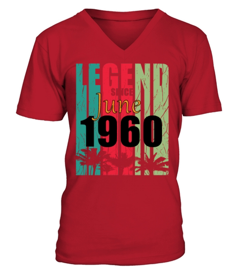 1960 vintage born in June gift V-Neck T-shirt