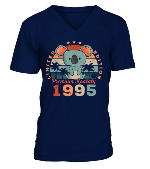 Birth Year 1995 Birthday Gift Koala Bear Koalas V-Neck T-shirt