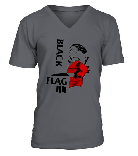 Black Flag My War Band Punk Harcore V-Neck T-shirt