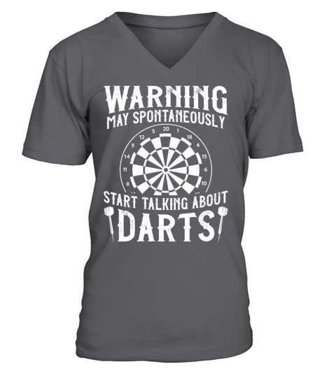 Darts Board Vintage Warning May V-Neck T-shirt