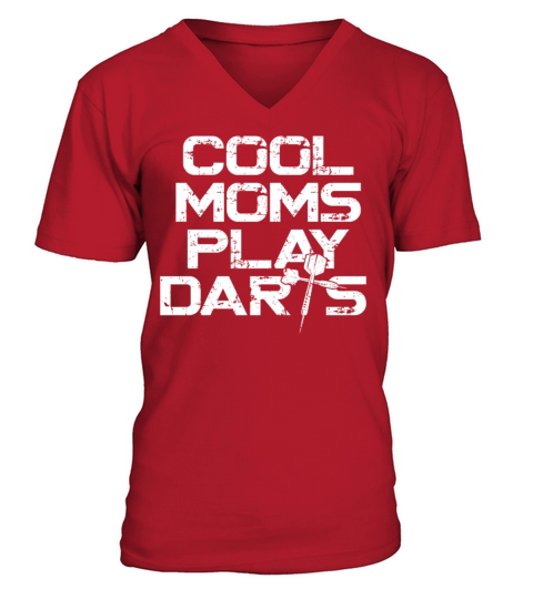 Darts Mom Mother Vintage Cool Moms V-Neck T-shirt