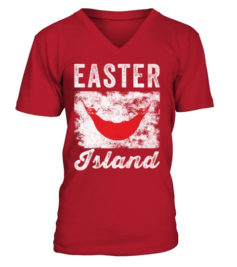 Easter Island Flag Vintage Rapa Nui Flag V-Neck T-shirt