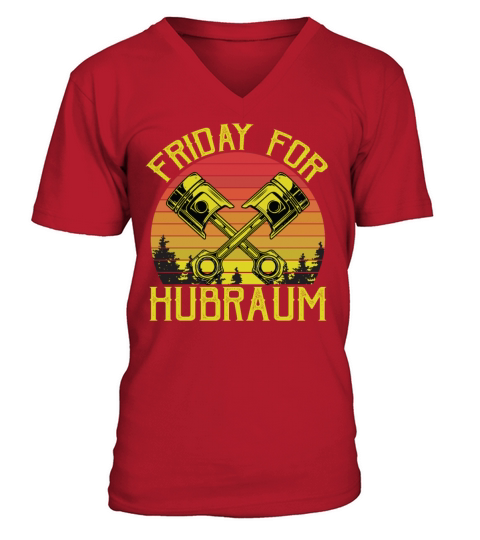 Friday For Hubraum Vintage Sunset Car Lovers V-Neck T-shirt