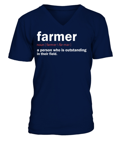 Funny Farmer Definition V-Neck T-shirt