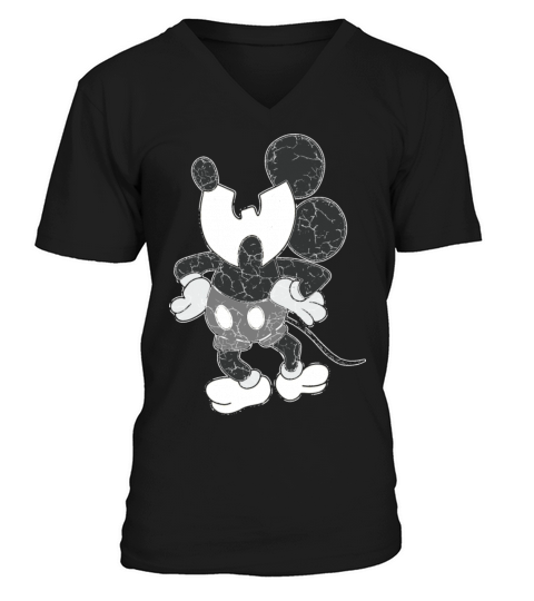 funny for kids animal wutang white V-Neck T-shirt