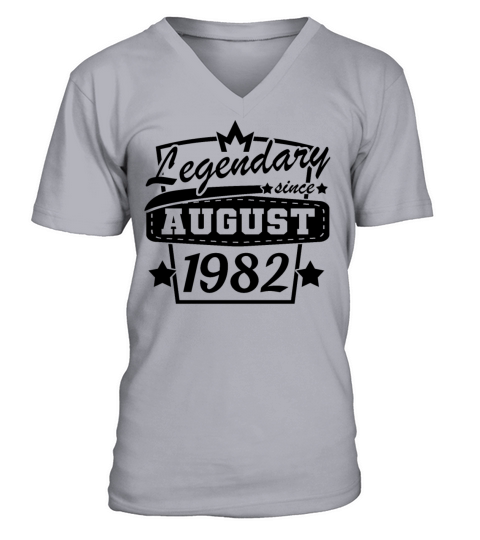 legendary since august 1982 40th birthday retro V-Neck T-shirt