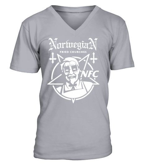 NFC - Norwegian Fried Churches V-Neck T-shirt