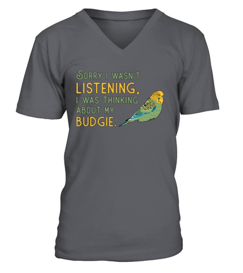 Parakeet Lover About My Budgie Budgerigar Budgie V-Neck T-shirt