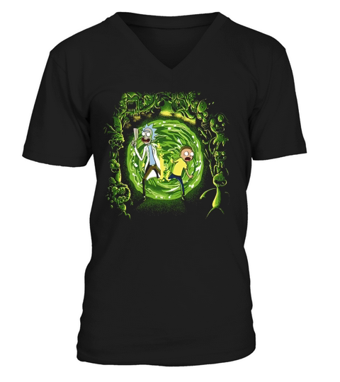 RICK &amp;amp; MORTY PORTAL AND THE MONSTERS V-Neck T-shirt