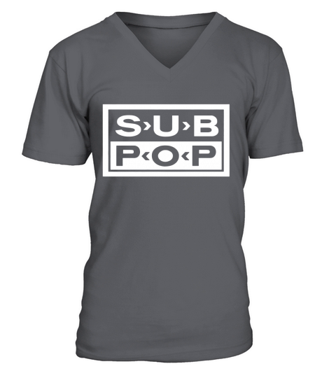 SUB POP RECORDS V-Neck T-shirt