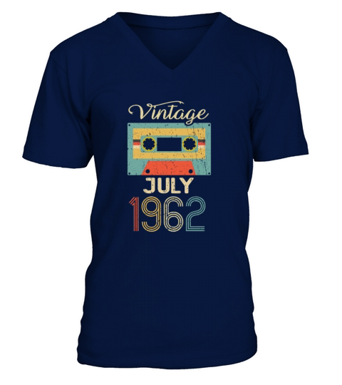 Vintage July 1962 60th Birthday 60 Year Gift V-Neck T-shirt