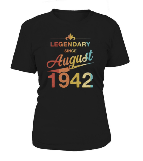 80th Birthday 80 Year Old Born August 1942 Gift Women's T-Shirt
