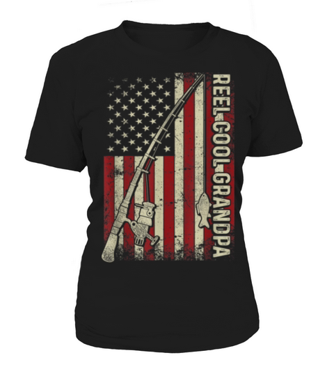Awesome Reel Cool Grandpa American Flag Fishing Christmas shirt Women's T-Shirt