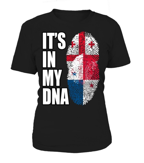 Georgian And Panamanian Mix Heritage DNA Flag Women's T-Shirt