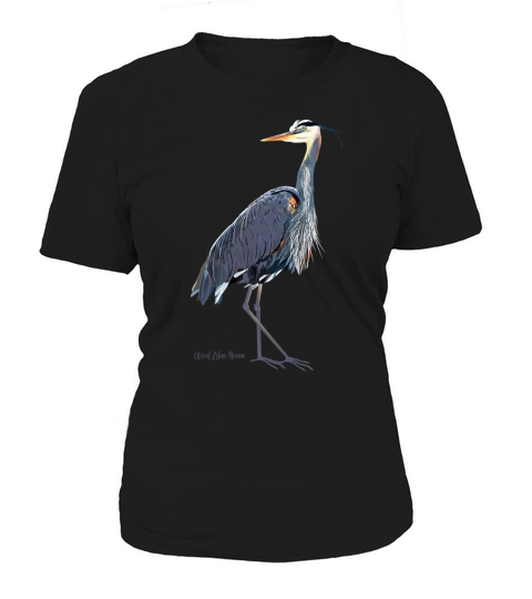 Heron T-Shirt Graphic Wildlife Bird Tee Women's T-Shirt